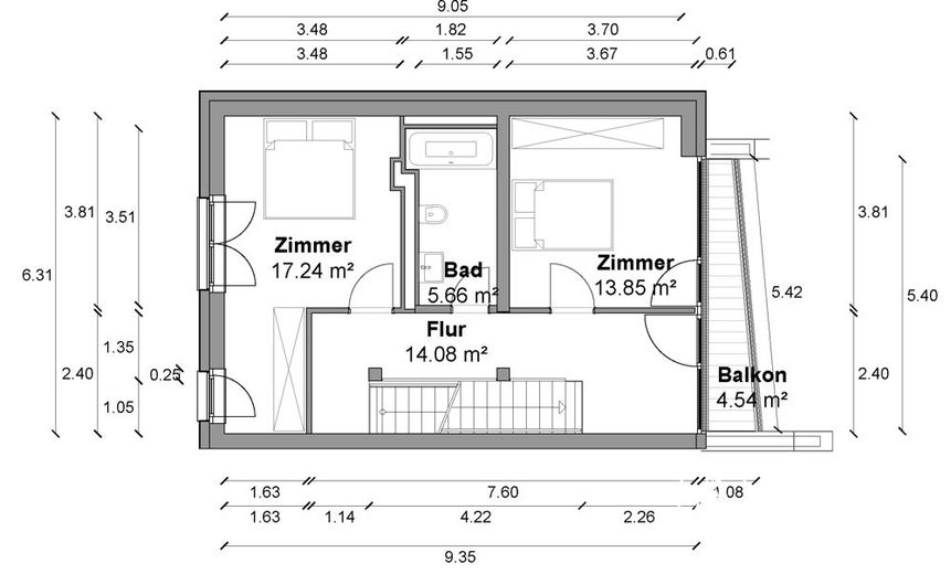 Verde e privato! Townhouse con 5 camere, garage privato e terrazza sul tetto nel cuore di Mitte! – CDT01_1OG
