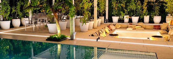 Exklusiv #Provisionsfrei# Neubau Kfw 55 MFH in Solln vollmöbliert, 2 Pools, Gym, Sauna, Koi Teich – EG