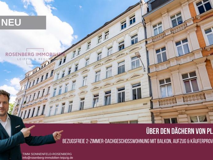 *bezugsfrei*Über den Dächern von Plagwitz: 
bezugsfreie 2-Zimmer-Wohnung mit Balkon – provisionsfrei – Foto 1