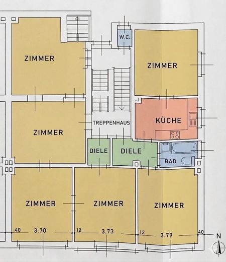 Großzügiges Wohnen in Bochum-Gerthe – Ideal für Familien – Grundriss ( 3. OG.)
