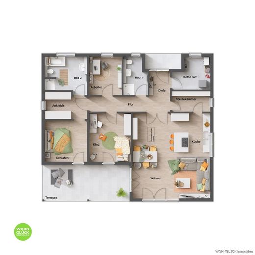 Flexibler Neubaubungalow in Dieburger Bestlage – Grundriss_Bungalow_128