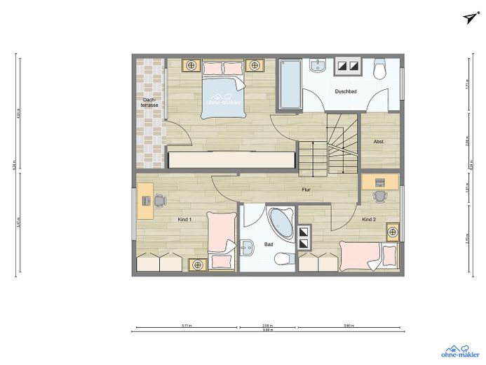 Ein Zuhause mit Charakter – stilvoll saniertes Architektenhaus am Feldrand – Obergeschoss
