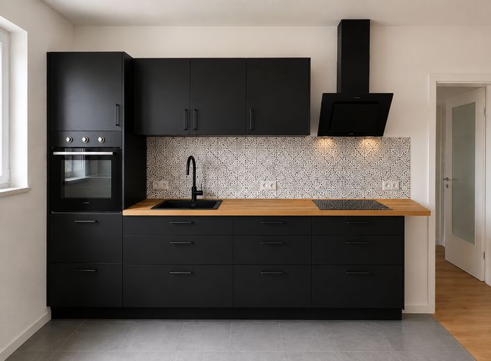 3 Zimmer Wohnung mit Balkon und modernem Bad – Einbauküche