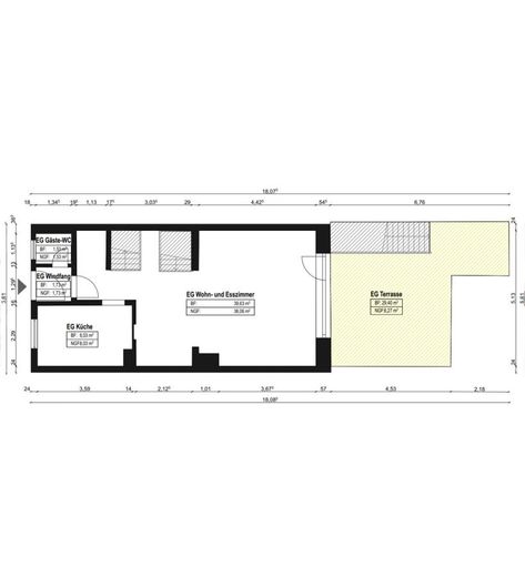 Hulsberg | Vermietetes Reihenhaus mit fünf Etagen, Garten und Garage – S&amp;P | Grundriss Erdgeschoss