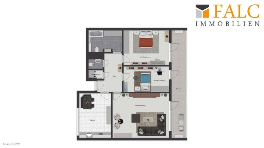 Wohlfühlwohnung für Familien und Paare – Grundriss