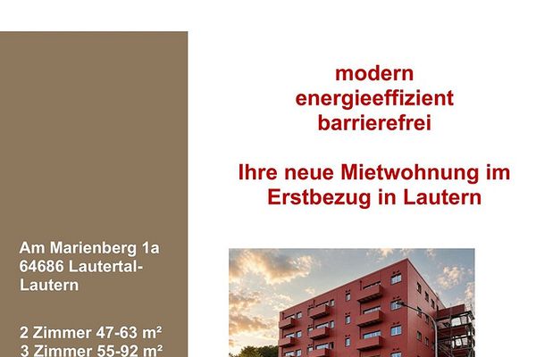 5-Zi-Wohnung, Erstbezug, energieeffizient, barrierefrei (Typ 5)
