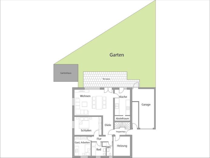 Barrierefreie Erdgeschosswohnung mit großem Garten & Terrasse in Wesseling-Keldenich – Grundriss