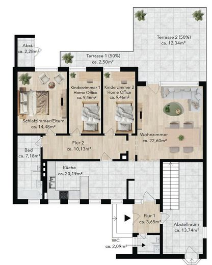 Rohdiamant in Top-Lage: Ebenerdiger Bungalow mit großem Garten – viel Platz für Familien – Grundriss