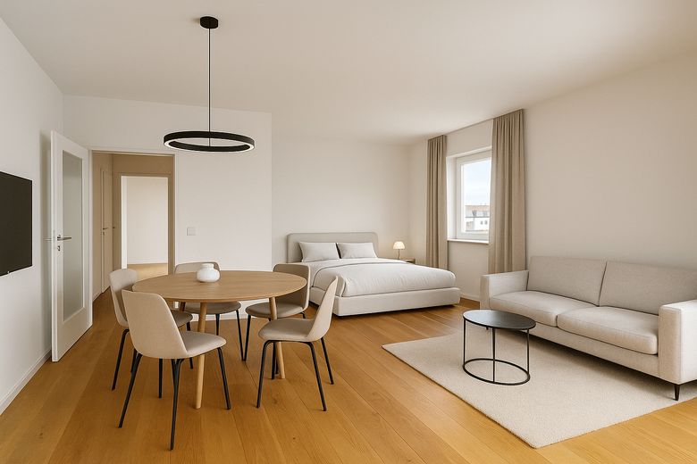 Exclusief design-appartement met balkon & spectaculair uitzicht op de universiteit – Foto 1