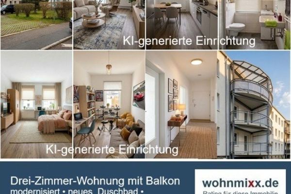 Appartamento appena modernizzato con balcone in una bella posizione di Reichenbrand