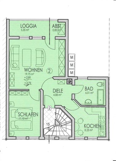 Provision frei! Gepflegtes 4 Familienhaus in Innenstadtlage von Worms – – 1.OG