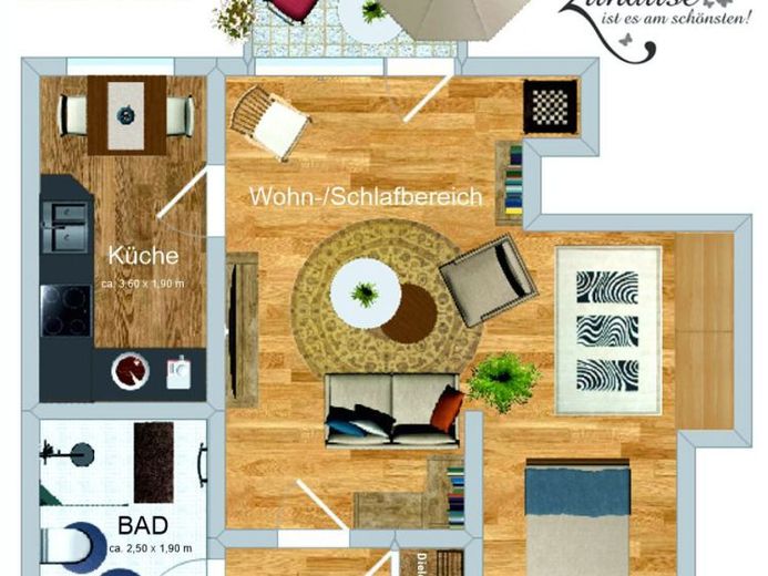 Schönes EG-Single-Apartment mit Balkon und ebenerdiger Dusche in Grünlage von Gladbeck Brauck – Foto 1