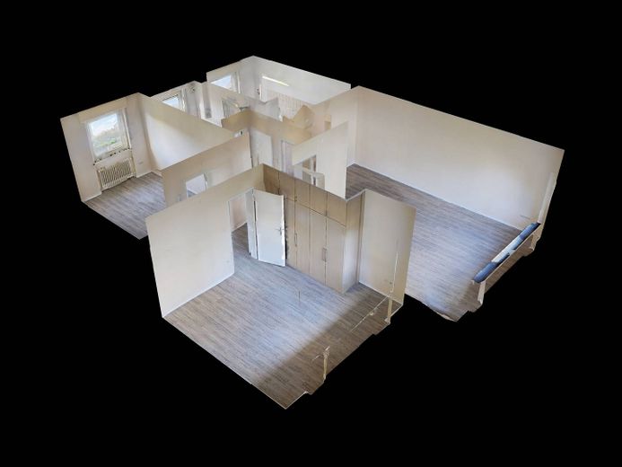 Große 3-Zi.-Whg. mit BALKON in Paderborn-Sennelager – 3D-Ansicht Grundriss