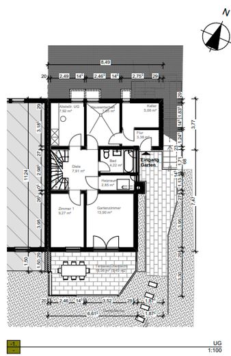 Grundriss Gartengeschoß