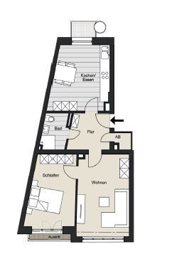 Neustadt-Süd - Citywohnung am Volksgarten - modernisiert - – WE 16,18,20,22