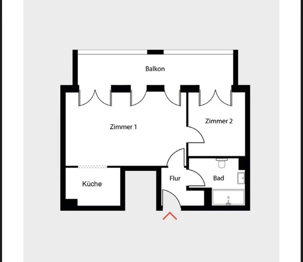 Renovierte 2 Zimmer Wohnung mit Loftfeeling in Pankow / Französisch Buchholz – Grundriss
