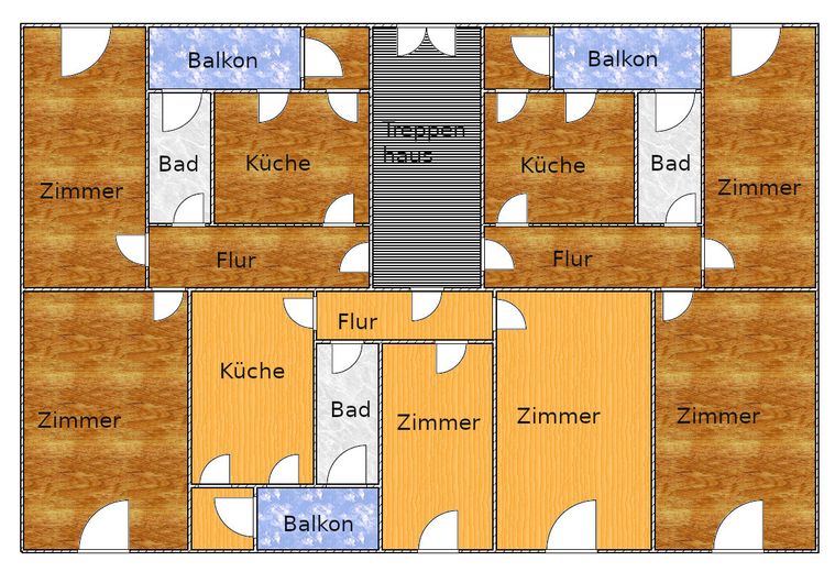 Ist Grundriss HP bis 2. OG