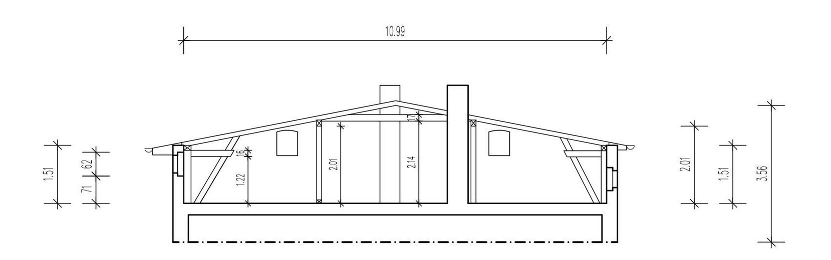 Dachgeschoss-Rohling mit gesichertem Ausbaurecht: 257 m² Ausbaureserve in Eberswalde – Schnitt DG
