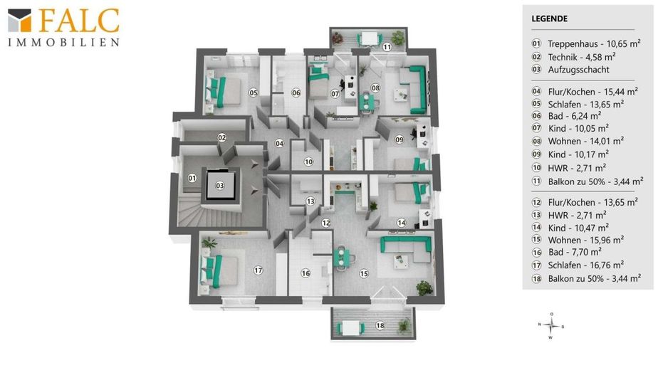 Baugenehmigtes MFH in Langenhagen - Investitionsmöglichkeit mit sofortigem Entwicklungspotenzial – Grundriss - Obergeschoss