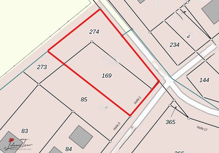 Eckgrundstück in Schönefeld (bauträgerfrei) – Flurkartenauszug