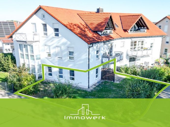 Memmingen-Steinheim'de kapalı otopark yeri bulunan harika bir zemin kat dairesi! – Fotoğraf 1