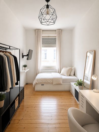 KA-West  2 ZKB , ohne Provision, frei 1.9.26 – Schlafzimmer