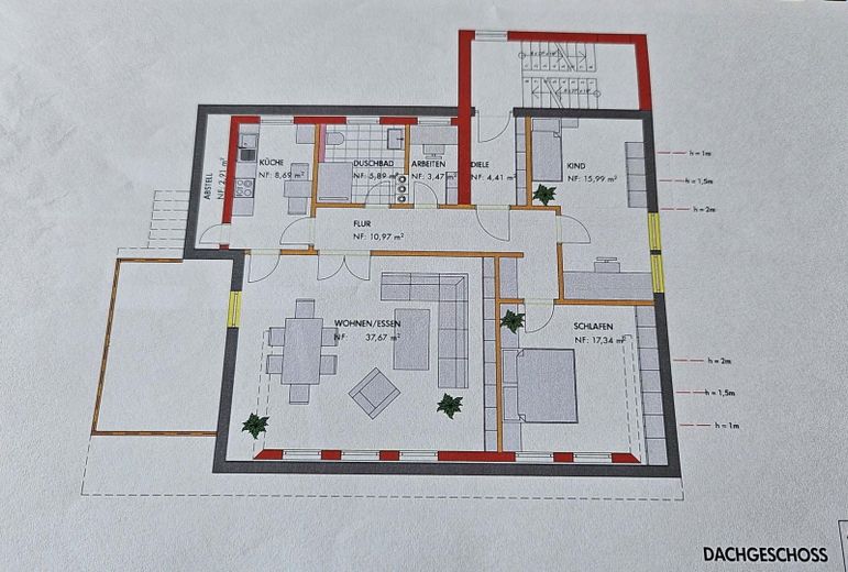 Dachgeschoss Ausbauvariante