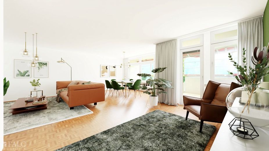 Wohnen auf zwei Ebenen am Pfühlpark - FALC Immobilien Heilbronn – Offen und freundlich