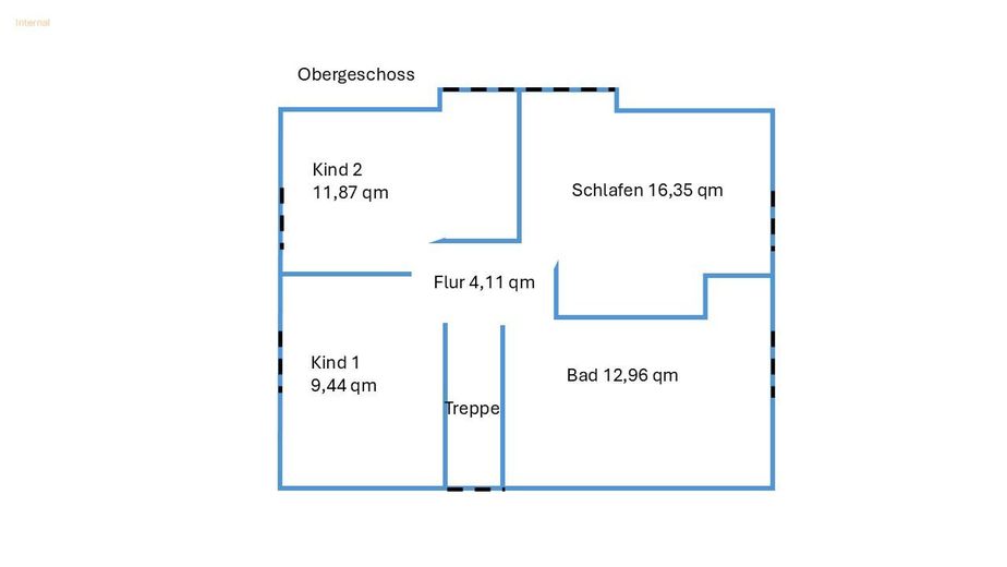 Niedrigenergiehaus mit Feldblick von Privat – Obergeschoss