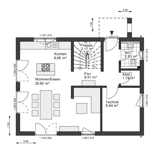 Perfekte Harmonie: Haus, Grundstück &amp; Finanzierung aus einer Hand. – Grundriss EG