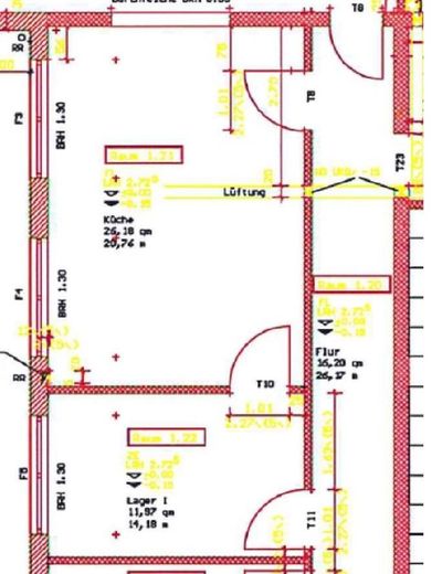 Grundriss Küche und Lager