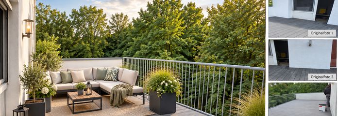 3,5 locali con terrazza sul tetto, Solingen Wald, ai margini del bosco, ristrutturato, su richiesta con possibilità di rilevare i mobili dall’inquilino precedente