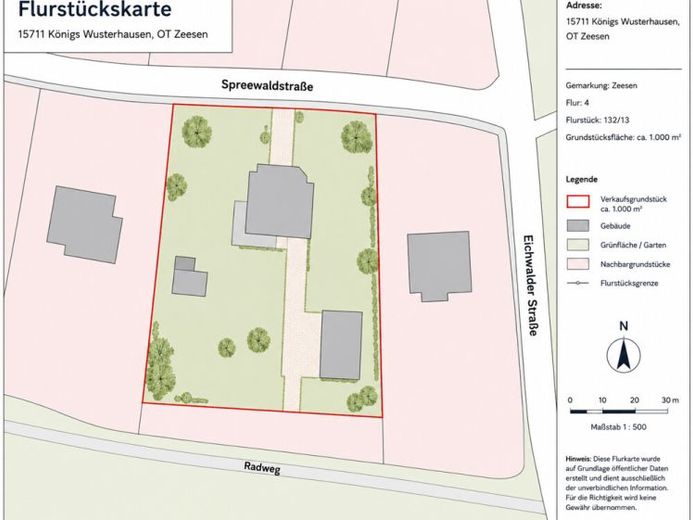 1.000 m² Bauland mit Abriss Haus – naturnah wohnen mit hervorragender Anbindung nach Berlin, ZEESEN – फोटो 1