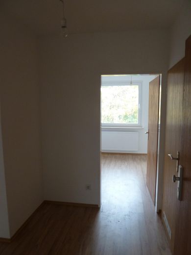 Großzügige Einraumwohnung mit Küche, Diele und Bad im Topzustand – Blick Richtung Küche