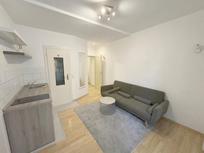 Schöne 1-Zimmer Studentenwohnung in Bonner Bestlage – Wohhnbereich mit Schlafsofa
