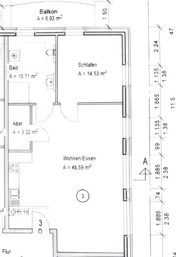 Attraktive 2-Zimmerwohnung mit Balkon im Neubau in Rethem/ Aller – Grundriss Wohnung