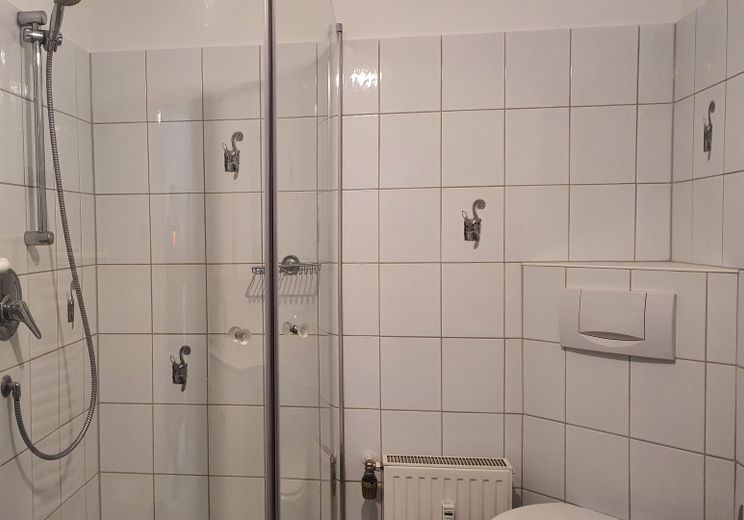 Rahm: garden apartment with house-in-house character – Badezimmer