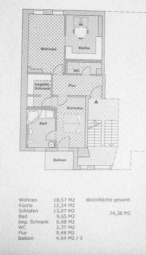 2,5 Raum Wohnung 4. OG mit Balkon, Chemnitz- Bernsdorf – Foto 19