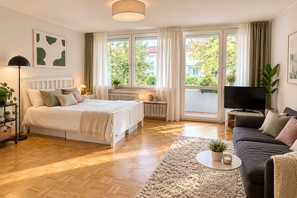 Luminoso e grazioso appartamento con ampio balcone e vista sul verde
