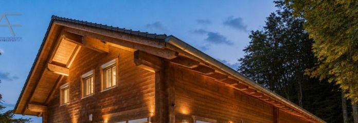 Ein Meisterwerk ökologischer Baukunst – Exklusives Bio-Blockhaus am Waldrand von Icking