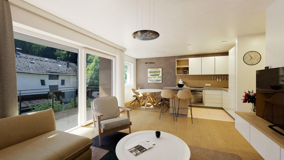 Wohnen mit Weitblick – 3-Zi.-Terrassenwohnung mit Traum-Dachterrasse – Wohnraum II