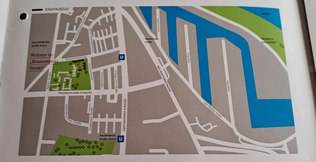 Bezugsfreie zentrale 2 Zimmerwohnung im Grünen – Lageplan