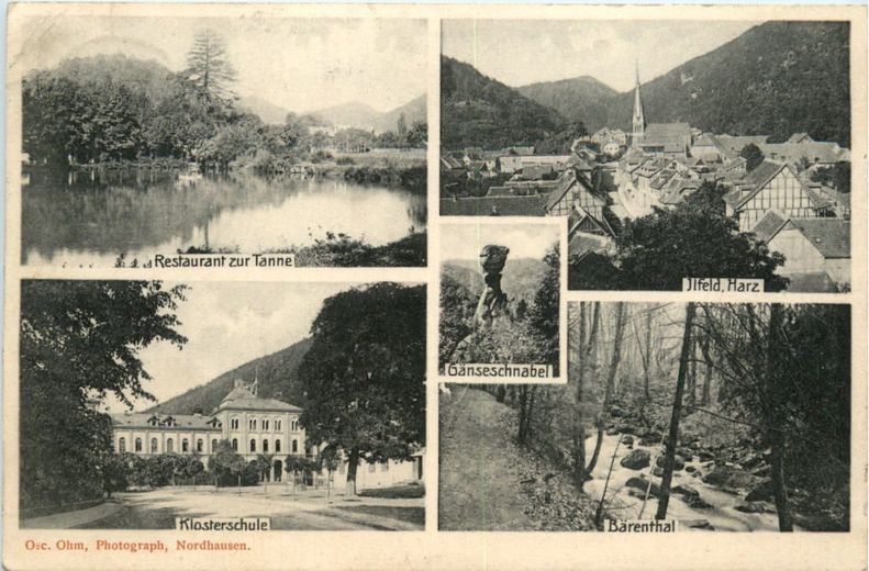 Idyllische Villa/Mehrfamilienhaus in grünem Erholungsort (Harz) - mit Ausbau-/Investmentpotential – Harztor/Ilfeld alte Postkarte