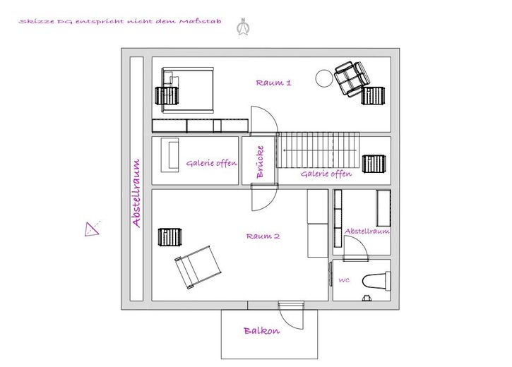 Skizze Grundriss DG