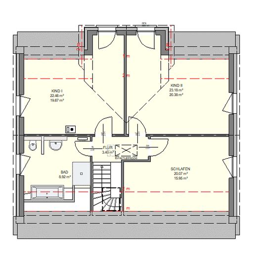 Now at an advantageous price: Modern country house incl. plot & fitted kitchen – Grundriss Dachgeschoss