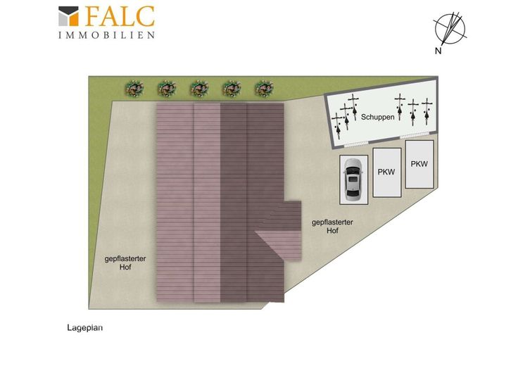 2 auf einen Streich, Renditepotenzial hoch - FALC Immobilien – Lageplan