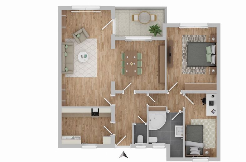 Ampio e luminoso appartamento in edificio ben tenuto. Pronto per essere abitato e senza provvigioni – Grundriss Max-Planck-Str. 14