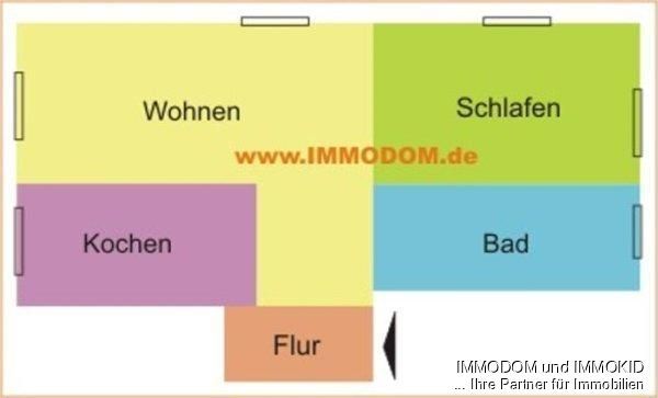 +++ Kleine gemütliche 2-Zi.-Wohnung mit Küchenmöbel in ländlicher Idylle und dennoch zentral +++ – Grundriss