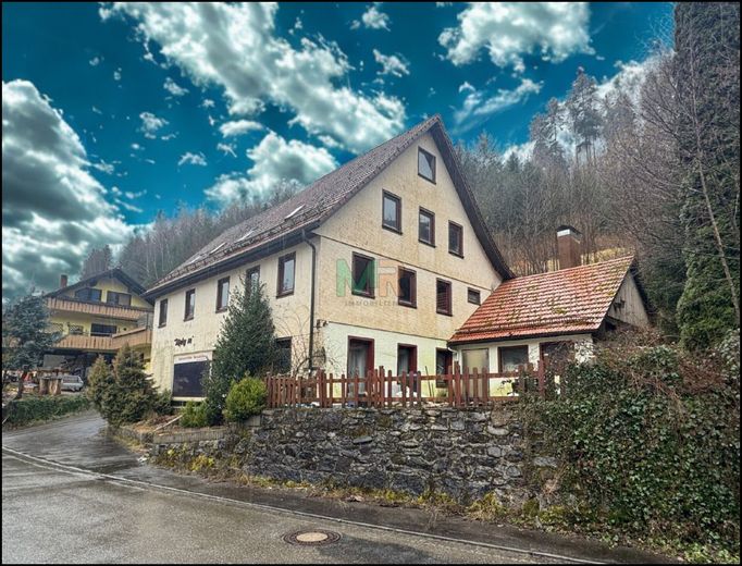 Wohn- und Geschäftshaus an der Schönmünz im Schwarzwald – Seitenansicht Haus 1