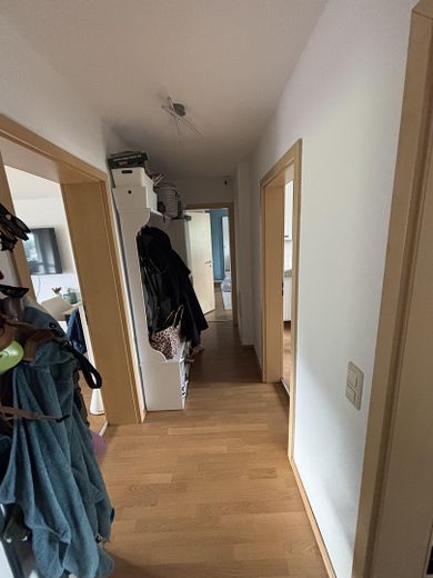 Helle 3-Zimmer-Dachgeschosswohnung mit Balkon & Einbauküche – Haustiere erlaubt – Flur